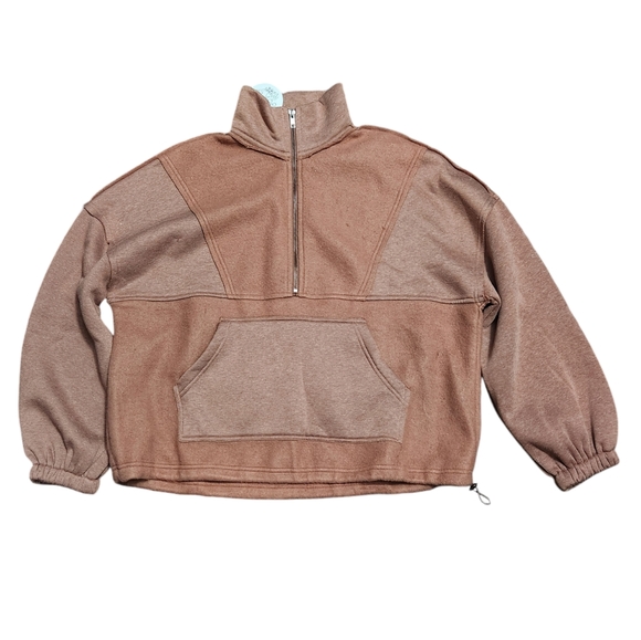 GiGio Reverse Fleece Pullover Sweater- Clay Brown - Picture 1 of 2